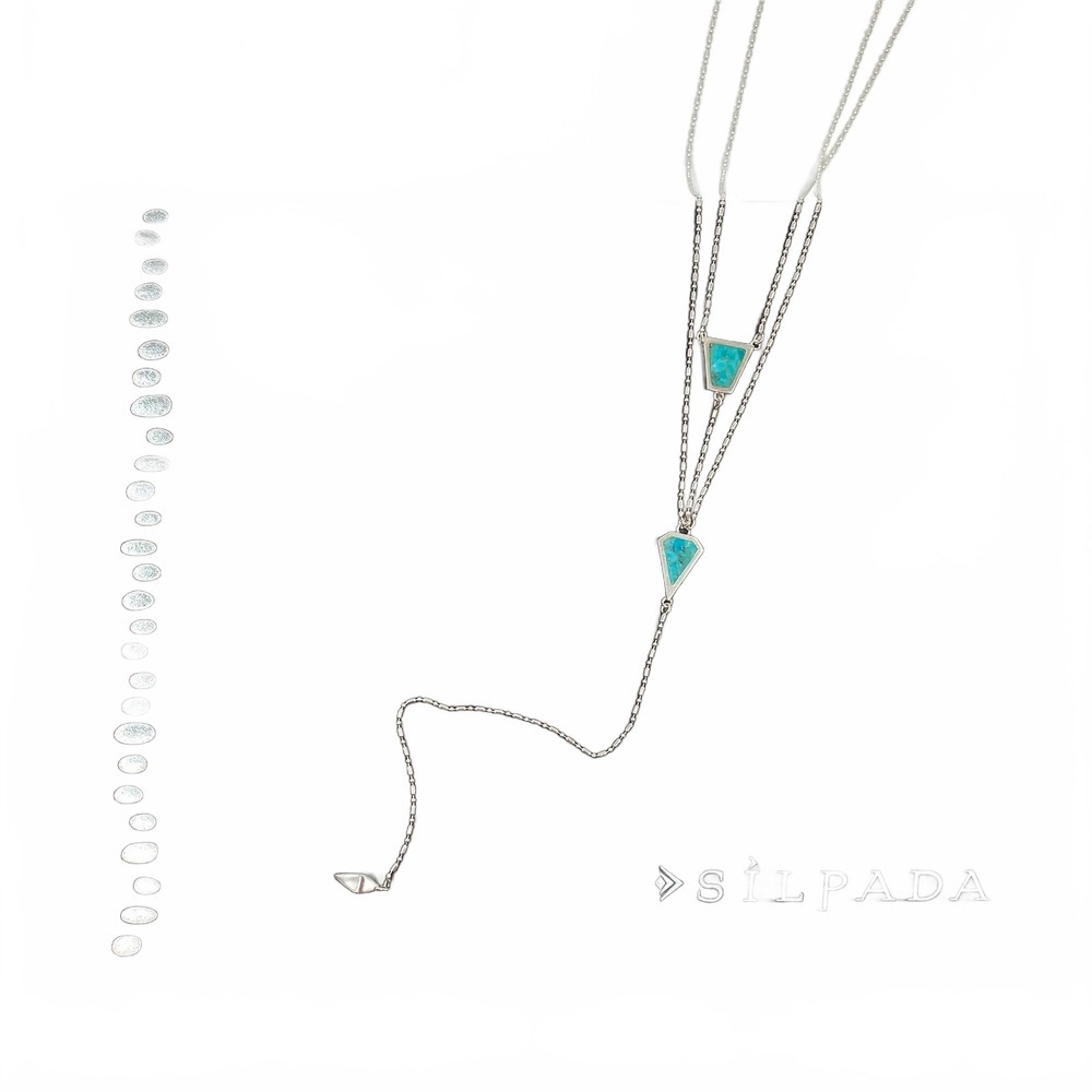 Silpada Silver Turquoise Layered Necklace | Silver OS